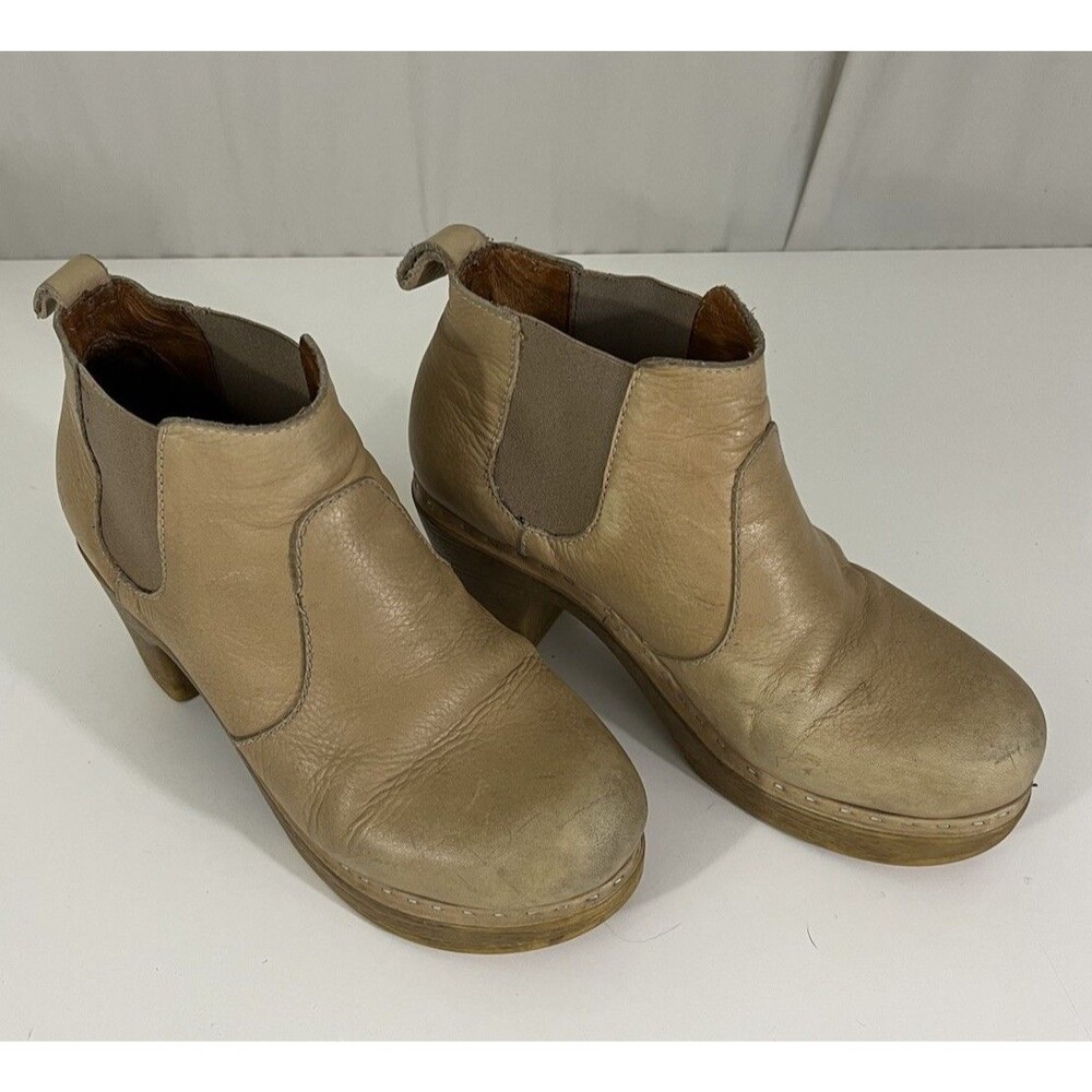 Calou Stockholm Light Tan Ankle Boots Womens Sz 39 Slow Fashion Twee Cute Boho